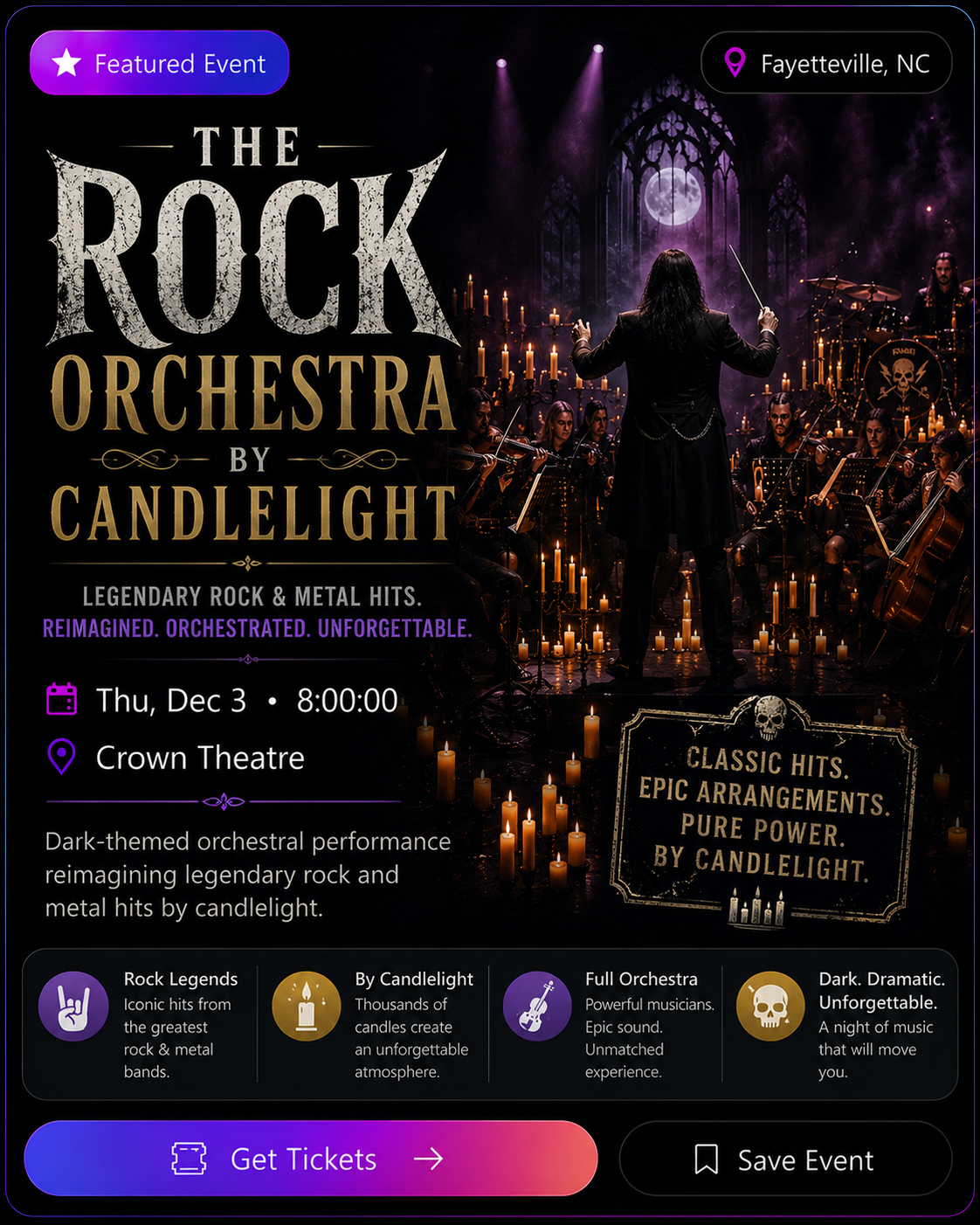 The Rock Orchestra By Candlelight